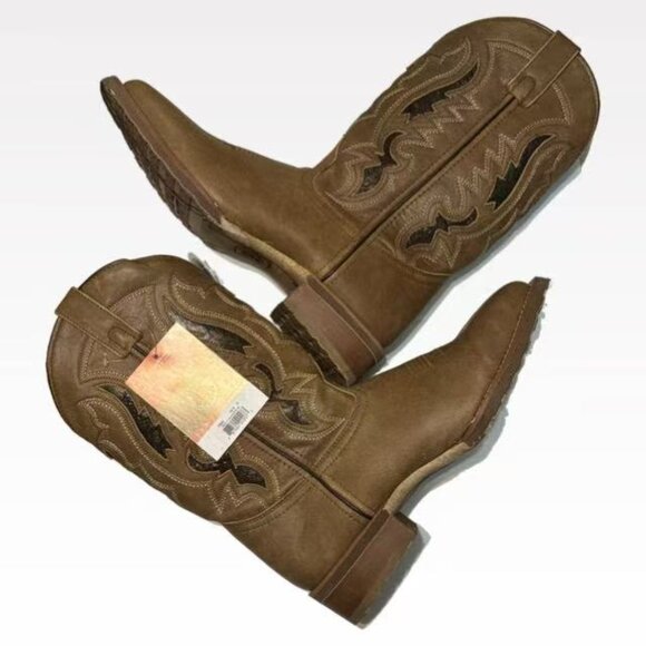 Laredo Men\'s Rancher Cowboy Boots Tan 10.5 main image 4